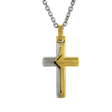 Two Tone Gold Cross