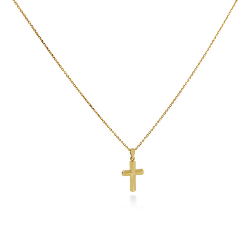 18ct Yellow Gold Cross and Chain