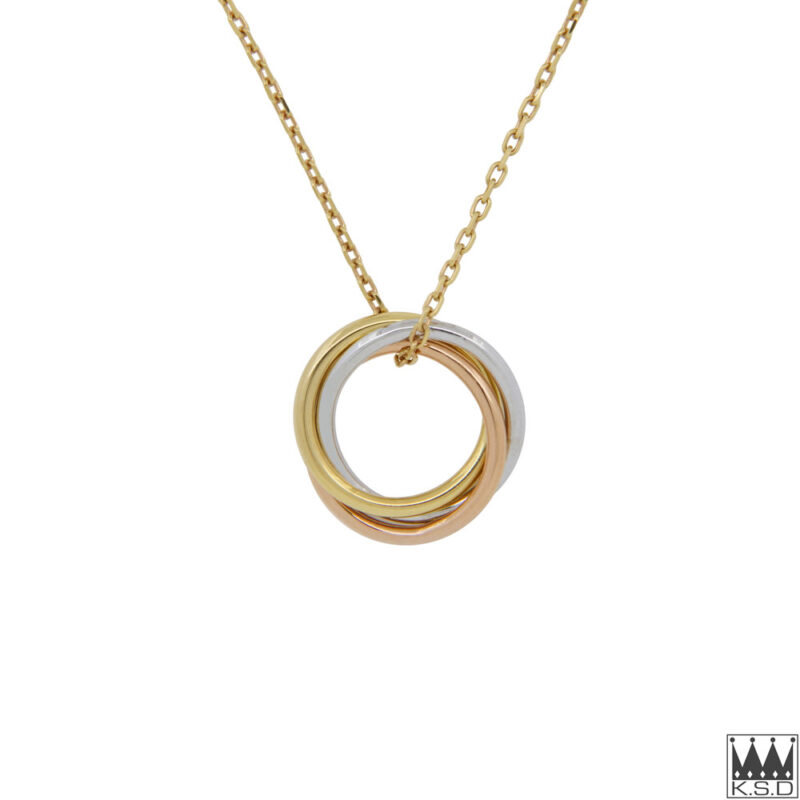 Russian Ring 3 Tone Necklace & Pendant