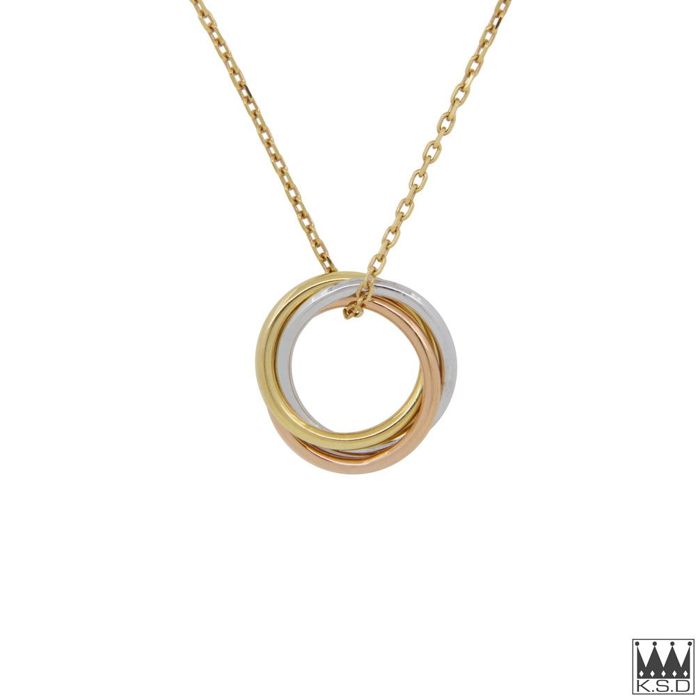 Russian Ring 3 Tone Necklace & Pendant