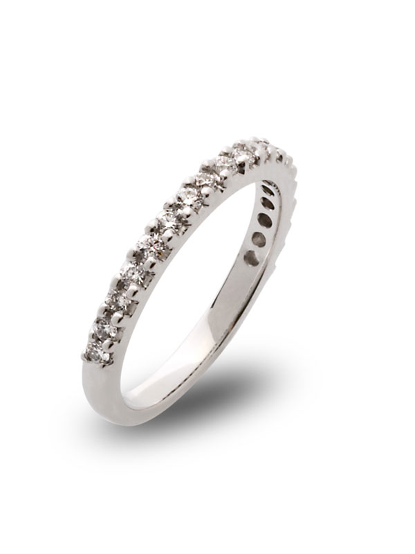 Half Eternity Claw Set Diamond Ring