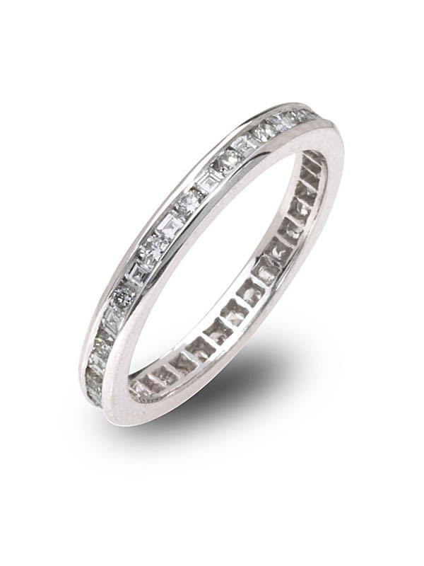 Channel Set Princess Cut Diamond Eternity