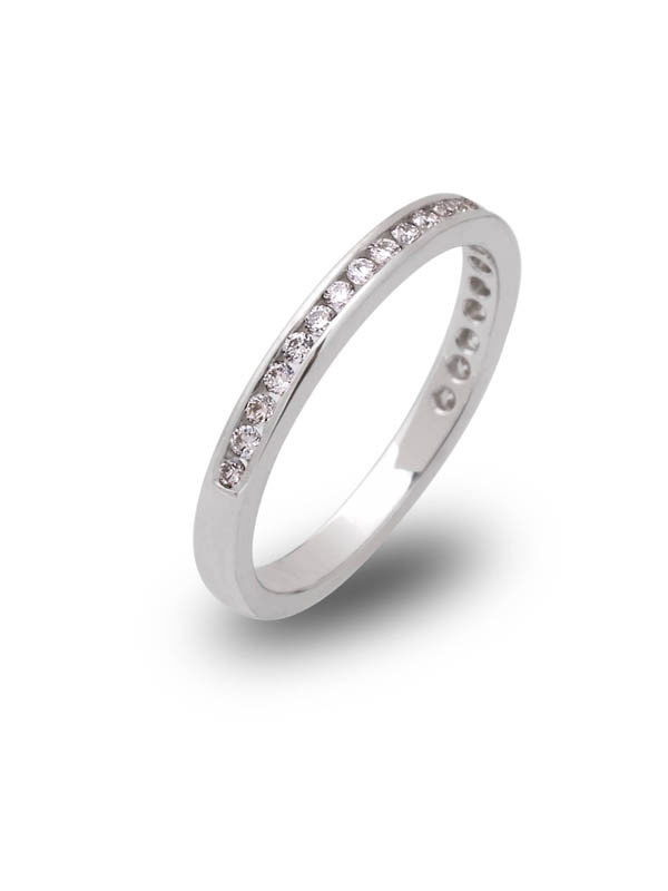 Channel Set Half Eternity Diamond Ring