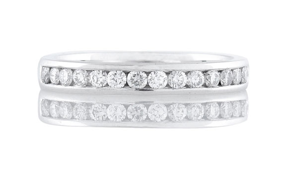 Half Eternity Channel Set Diamond Ring