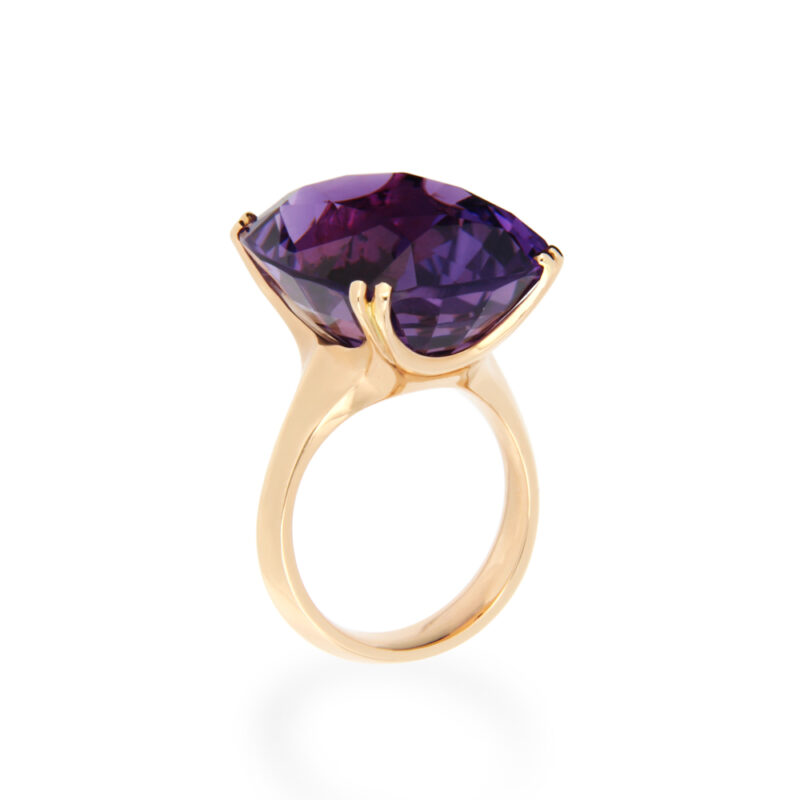 Amethyst and Rose Gold Ring