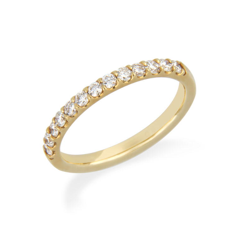 Diamond Set Wedding Half Eternity Ring