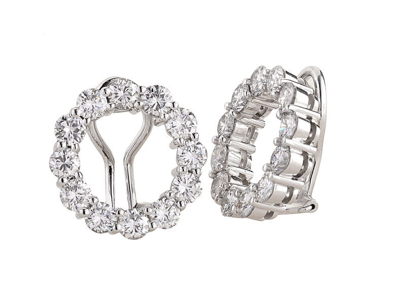 Diamond Halo Clip Earrings
