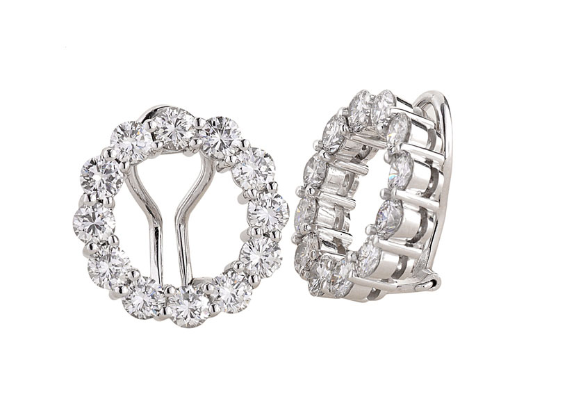 Diamond Halo Clip Earrings