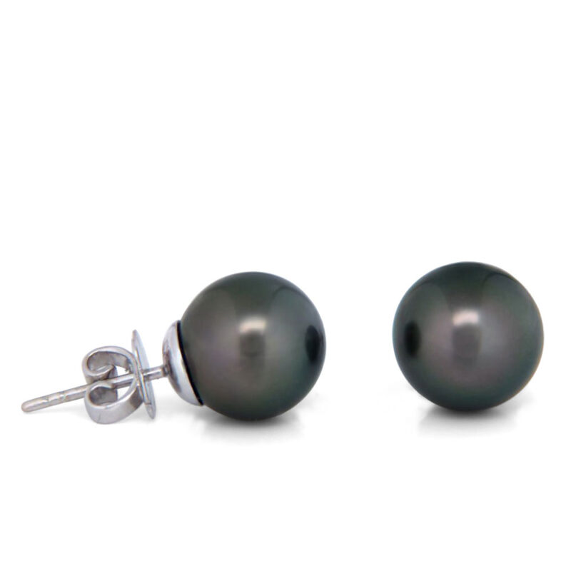 Black Tahitian Pearl Studs
