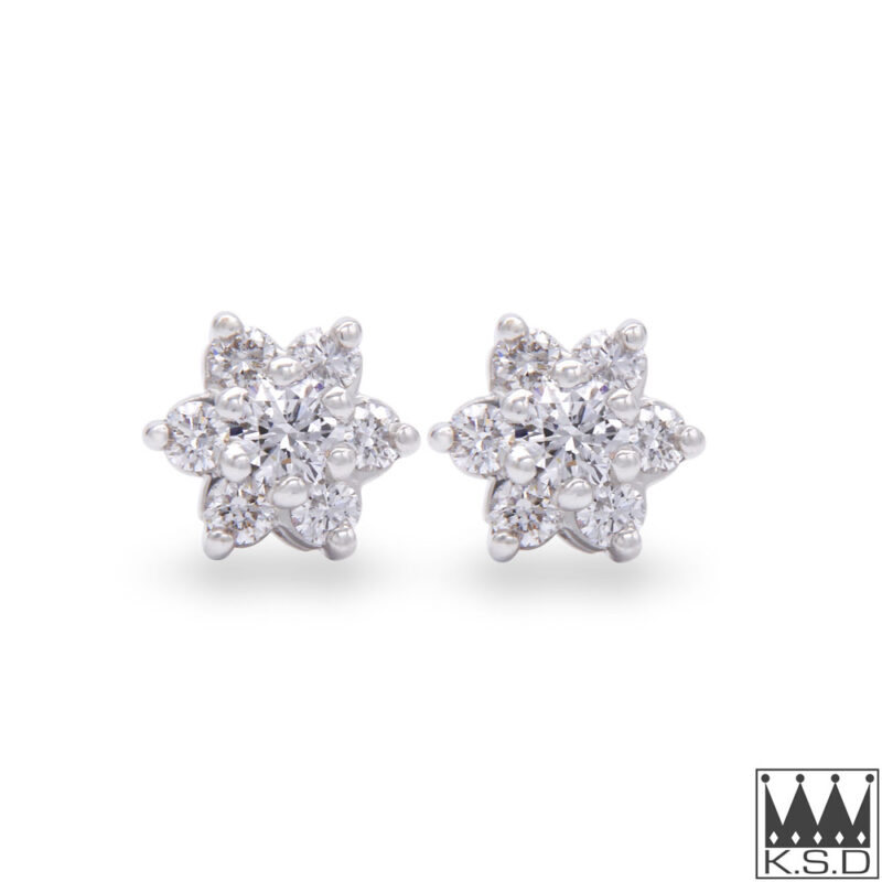 Diamond Cluster Earrings