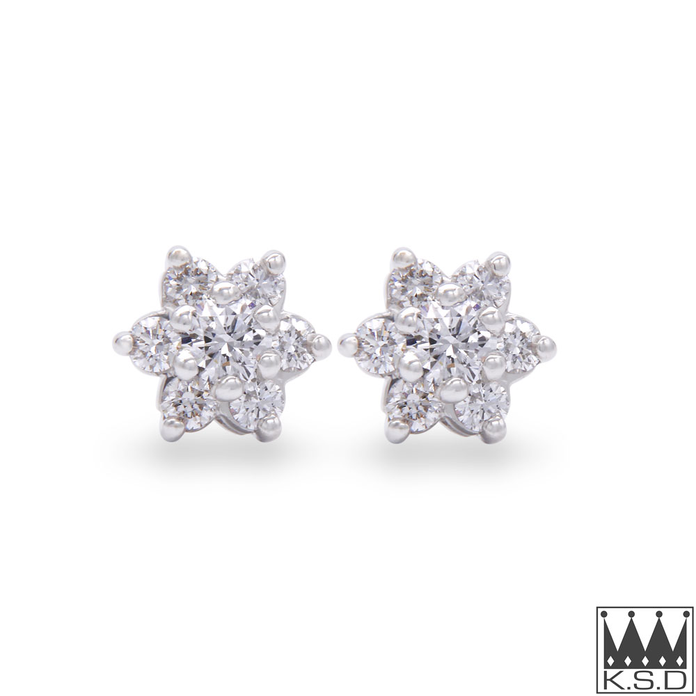 Diamond Cluster Earrings