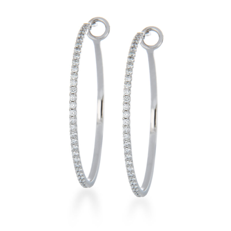 1.30cts Diamond Set Hoop Earrings