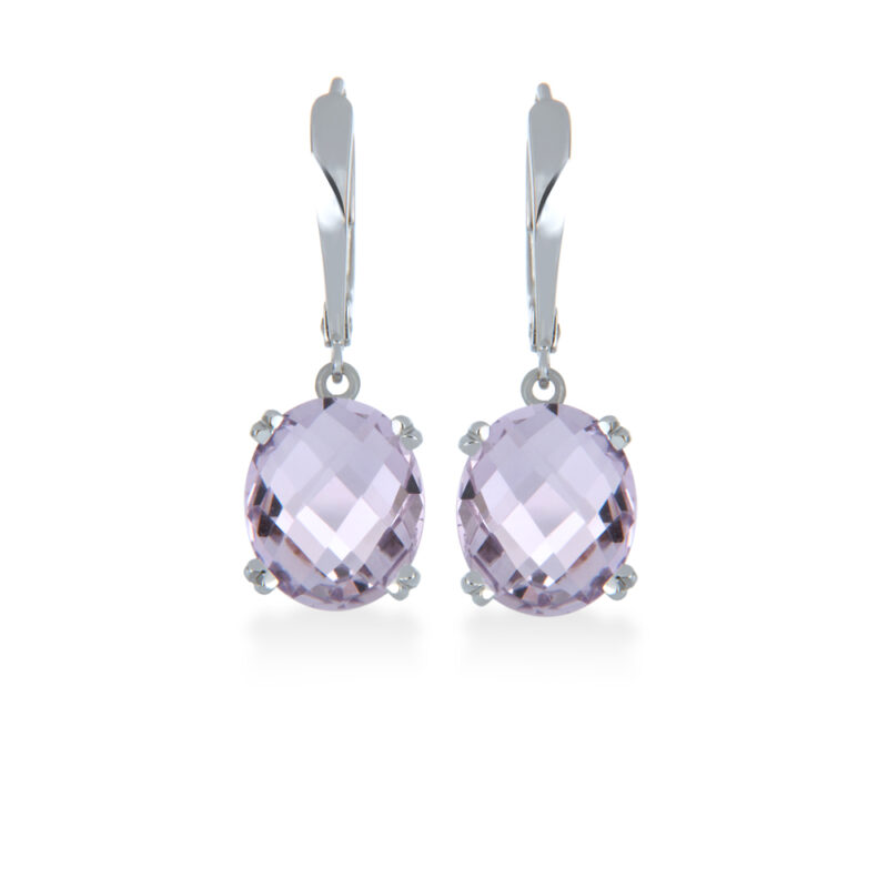 Pink Amethyst Drop Earrings