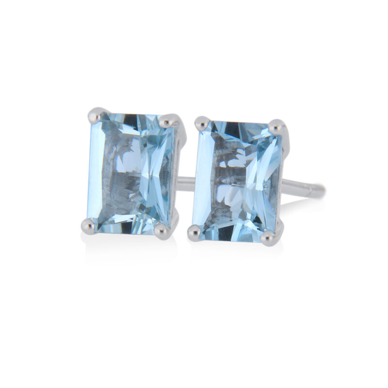 Aquamarine Stud Earrings