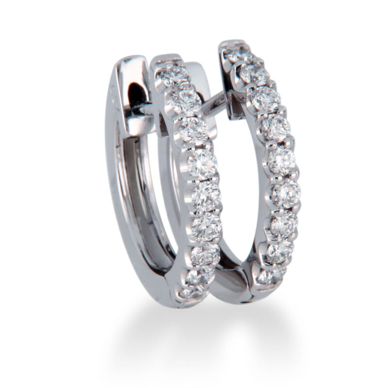 Diamond Set Huggy Earrings